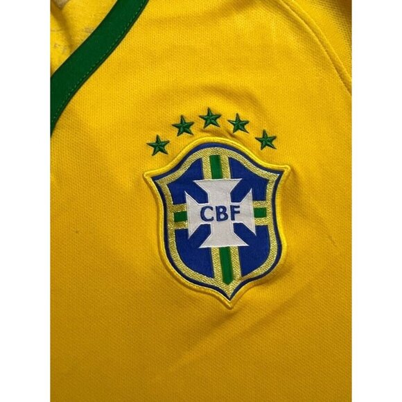 CBF Brazil Home Nike DRI-FIT Jersey Mens Large Yellow Short Sleeve. - Picture 4 of 15